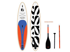 Kolekcja Deska SUP Bass Touring 12 + Wiosło Carbonowe + Kamizelka + Leash + Pompka + plecak
